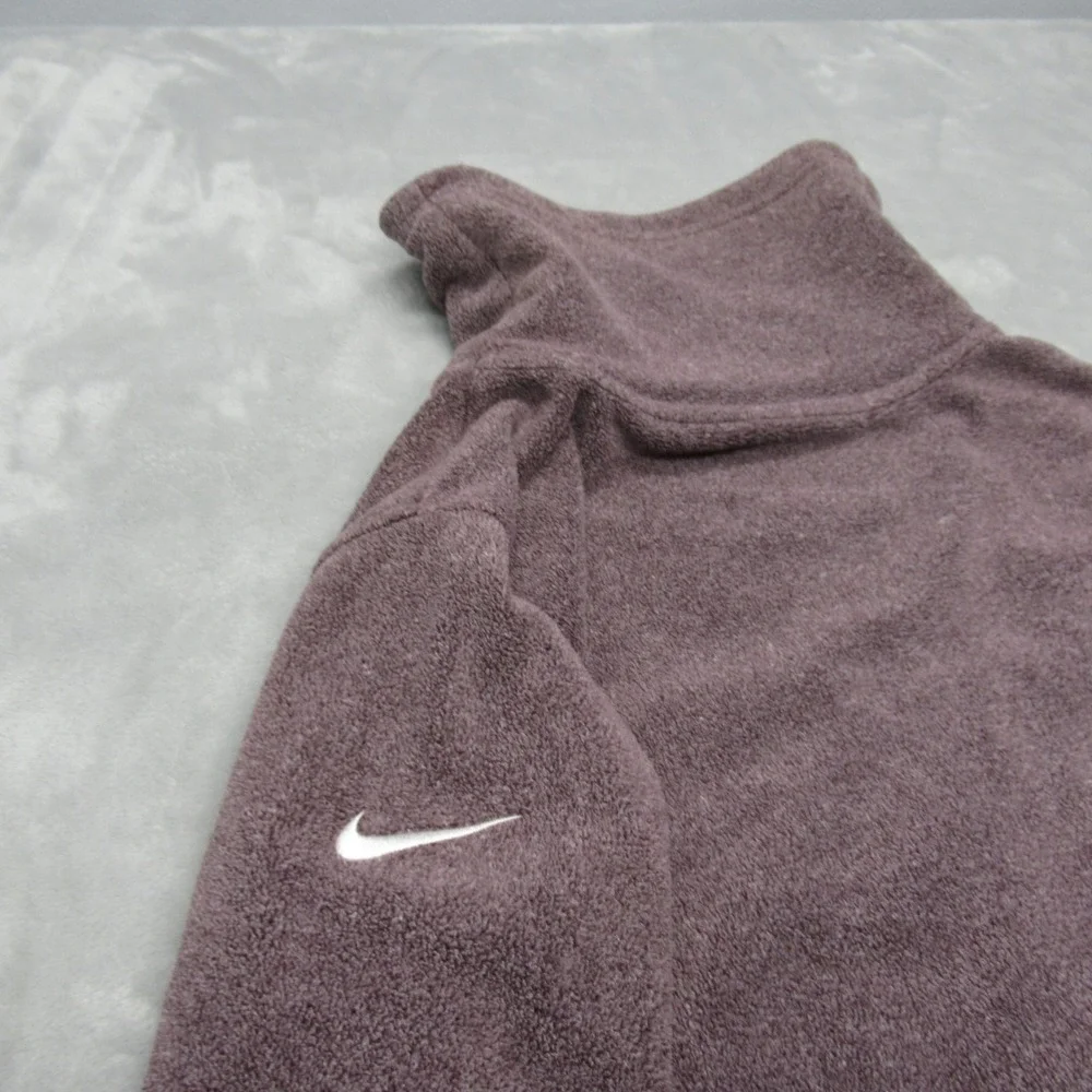 Nike Sweatshirt Womens XL‎ Purple Soft Dri-FIT Funnel Neck Soft Fleece Pullover